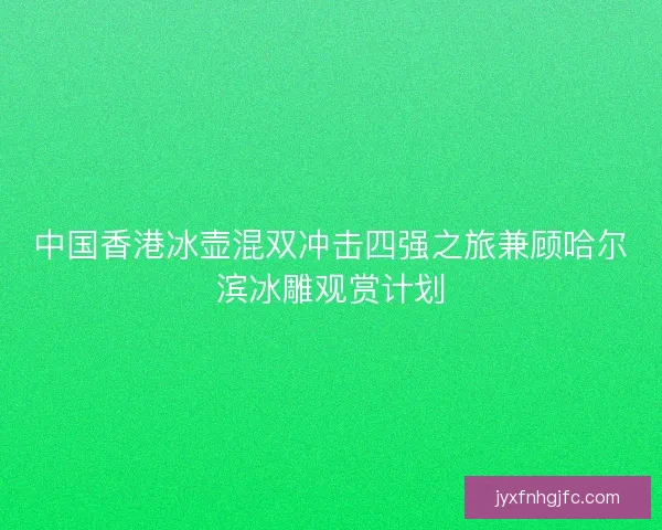 中国香港冰壶混双冲击四强之旅兼顾哈尔滨冰雕观赏计划